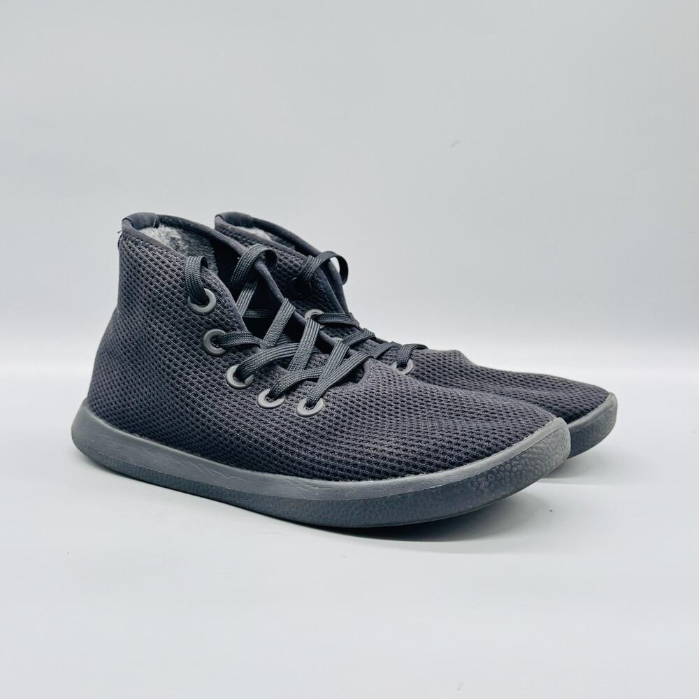 Allbirds Shoes Mens 9 Black Mesh Tree Toppers High Top Casual Sneakers Comfort - Picture 2 of 10